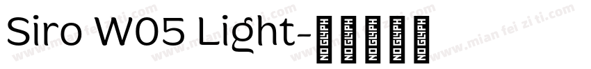 Siro W05 Light字体转换
